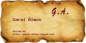 Garai Álmos névjegykártya